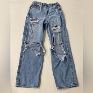 Hollister Ultra High Rise Vintage Straight Jeans - ripped